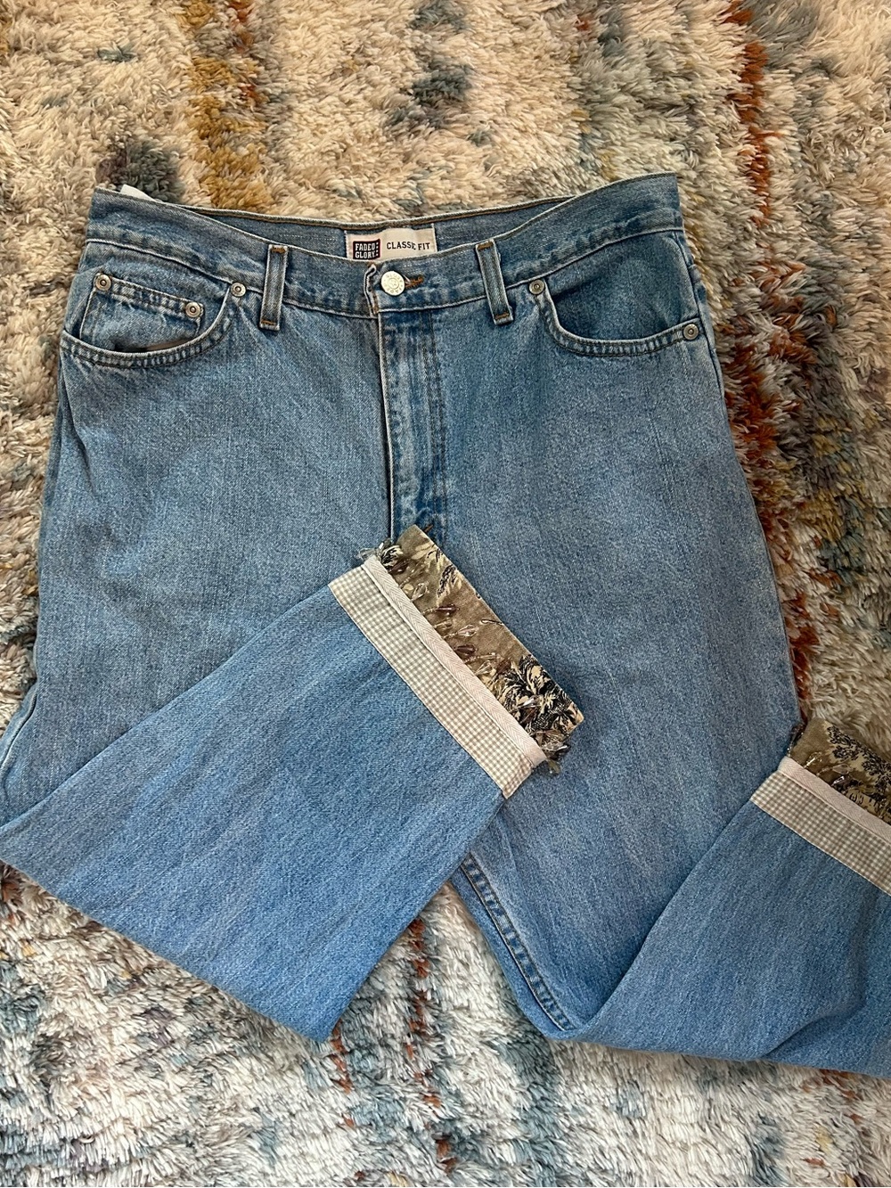 Vintage Faded Glory Light Blue Classic Fit Jeans